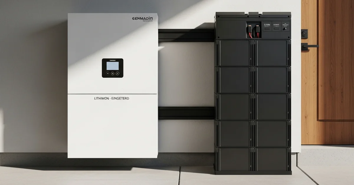 Two home battery systems installed side by side in a Houston garage, one sealed wall-mounted appliance and one modular floor-standing stack.