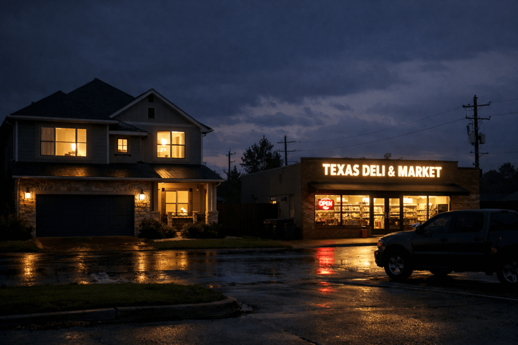 Battery backup system keeping a Houston home and business powered during a power outage (1)