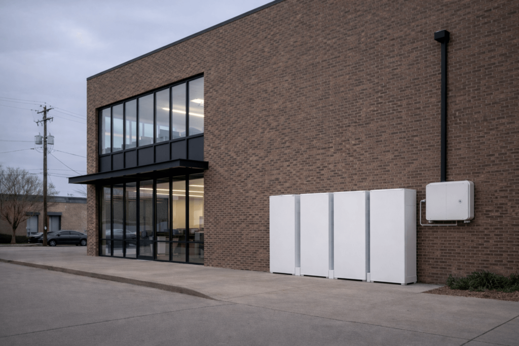 Commercial battery backup system supporting business operations in Houston
